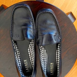 Ralph Lauren Black leather loafers Sz 7